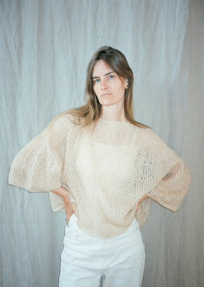 Agnes-sweater | sart oversizebluse i Le Gros Silk & Mohair fra Biches & Bûches