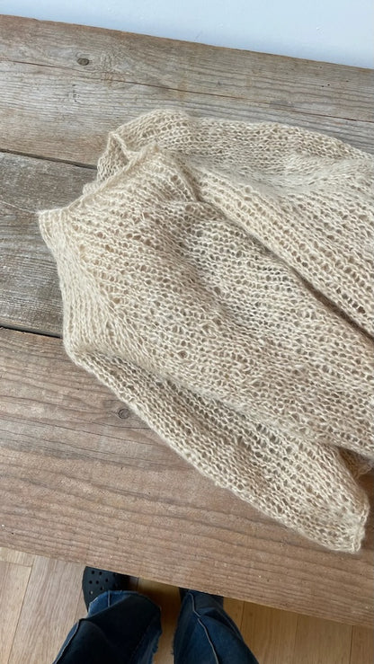 Agnes-sweater | sart oversizebluse i Le Gros Silk & Mohair fra Biches & Bûches