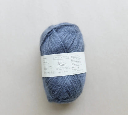 Biches & Bûches Le Gros Silk & Mohair Farbe blue grey