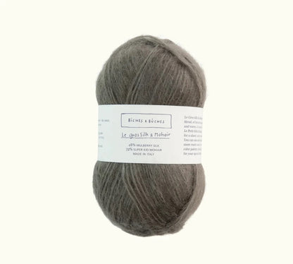 Biches & Bûches Le Gros Silk & Mohair Farbe dark grey brown