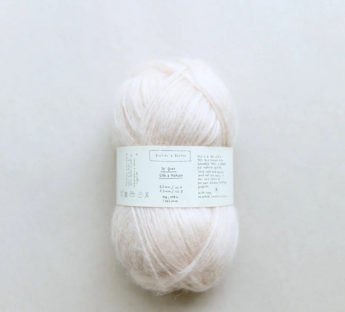 Biches & Bûches Le Gros Silk & Mohair Farbe nude pink