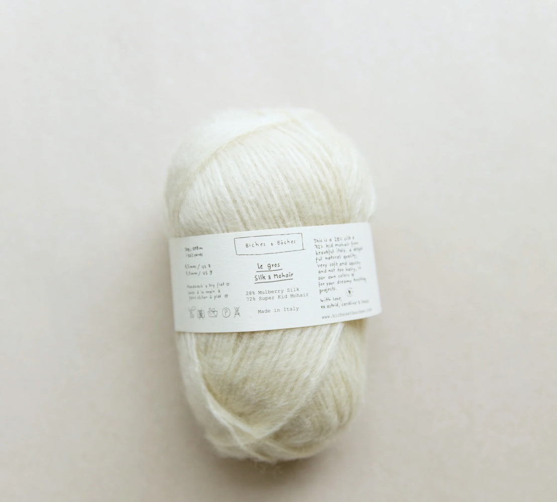 Biches & Bûches Le Gros Silk & Mohair Farbe off white