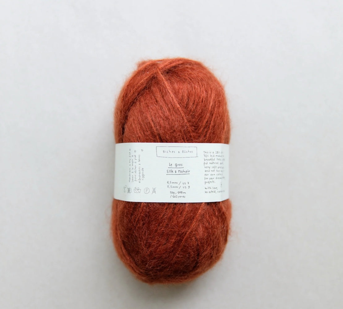 Biches & Bûches Le Gros Silk & Mohair Farbe red brown