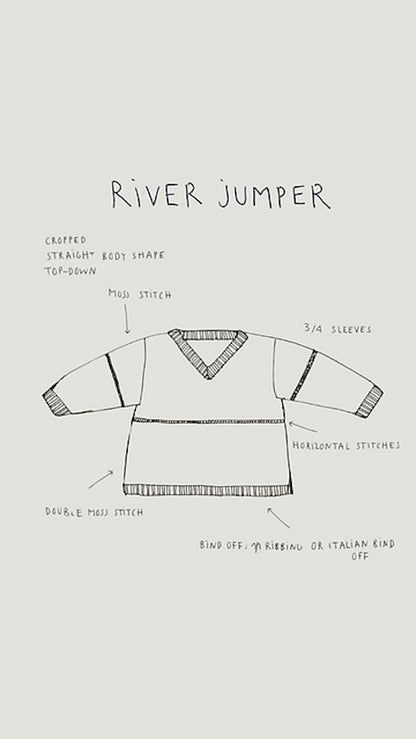 River Jumper Lambswool Edition | fine pattern and boxy fit by Biches & Bûches
