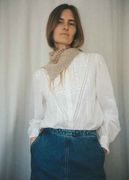 Seaside Shawl | burvīga šalle no Le Lambswool un Le Gros Silk & Mohair dzijas, ko ražo Biches & Bûches