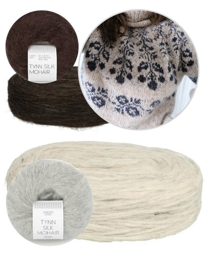 Blueberry Sweater | berry pattern from Plötulopi and Tynn Silk Mohair