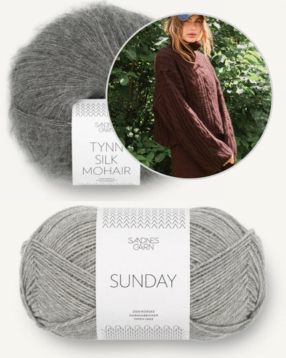 Pull Brady | motif torsadé intemporel en Sunday et Tynn Silk Mohair