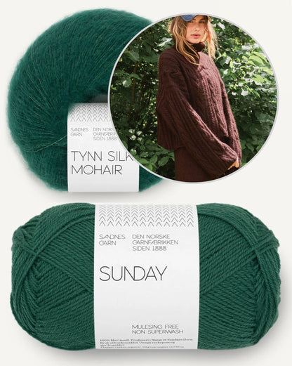 Pull Brady | motif torsadé intemporel en Sunday et Tynn Silk Mohair