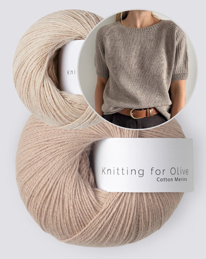 Cabana Tee | casually delicate made from Cotton Merino and Compatible Cashmere by Knitting for Olive