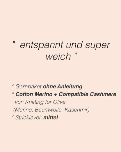 Cabana Tee | casually delicate made from Cotton Merino and Compatible Cashmere by Knitting for Olive