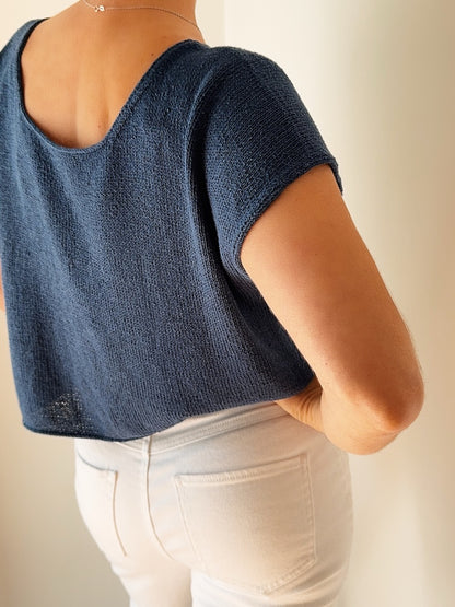 Drop Cut Tee Lite | simple made from Pure Silk by Knitting for Olive