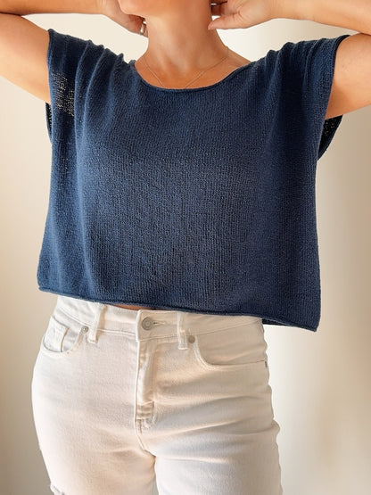Drop Cut Tee Lite | simple made from Pure Silk by Knitting for Olive