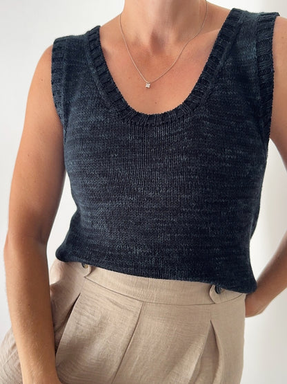 Moon Column Shirt | delicate basic top made from Summer Cashmere by Lana Grossa