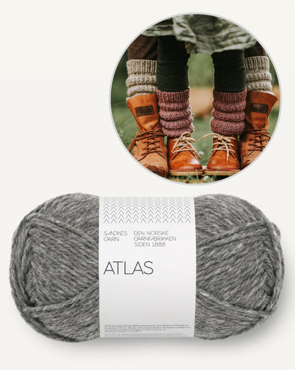 Calluna Socks | simple leg warmers from Atlas by Sandnes Garn