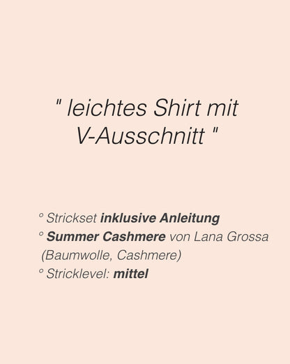 Càs Shirt | afslappet V-udskæring af Summer Cashmere fra Lana Grossa