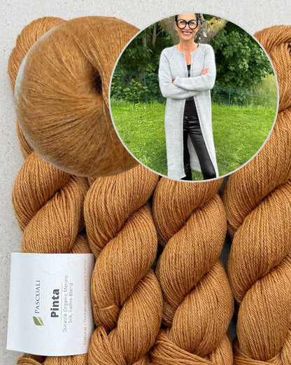 Catelyn Cardigan | Manteau décontracté en Pinta et Mohair Bliss de Pascuali