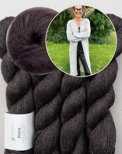Catelyn Cardigan | Manteau décontracté en Pinta et Mohair Bliss de Pascuali