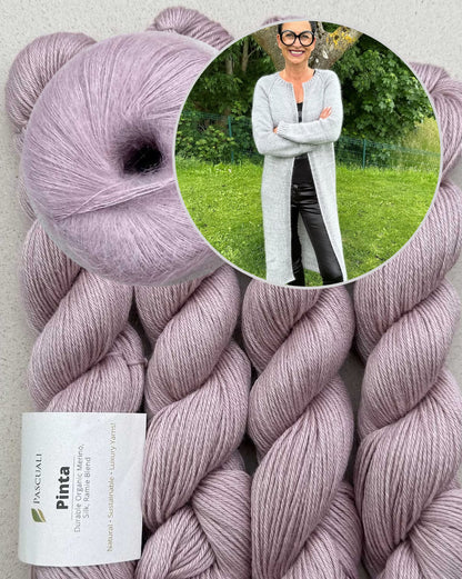 Catelyn Cardigan | Manteau décontracté en Pinta et Mohair Bliss de Pascuali