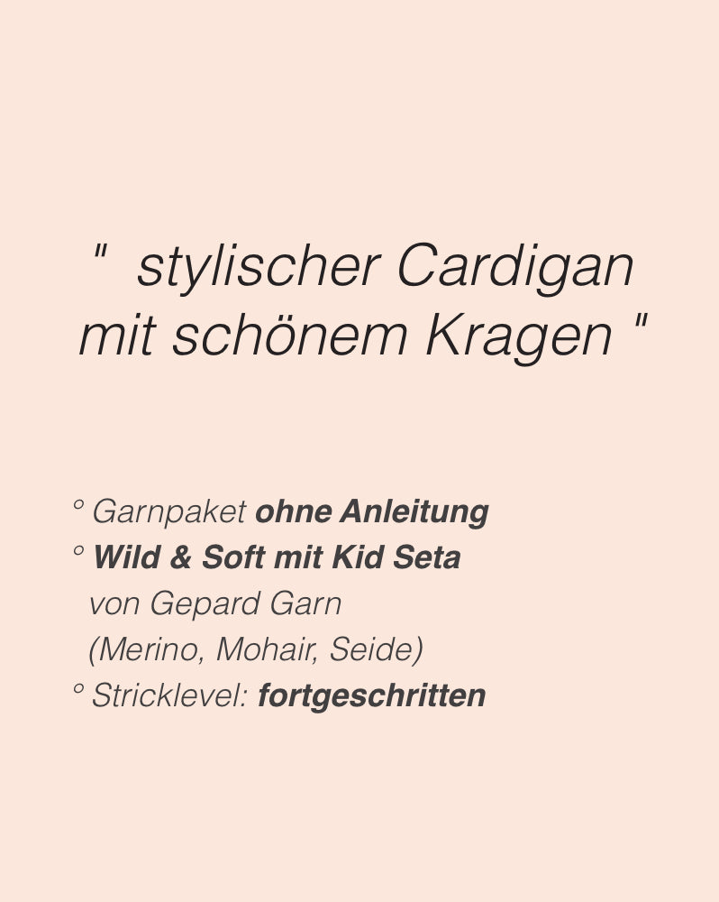 Chantal Collar Cardigan von Moreca Knit mit Wild & Soft und Kid Seta von Gepard Garn 2