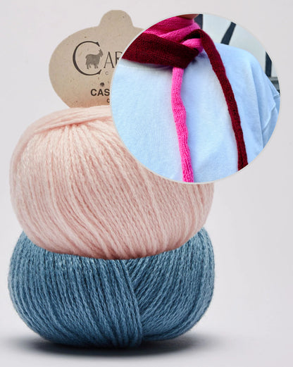 Echo-tørklæde | afslappede kontrastfarver i Classic Cashmere fra Cardiff