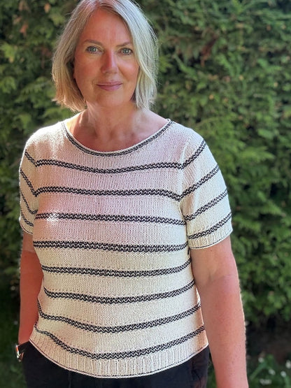 Lotte Tee | maritime stripes made from Line by Sandnes Garn