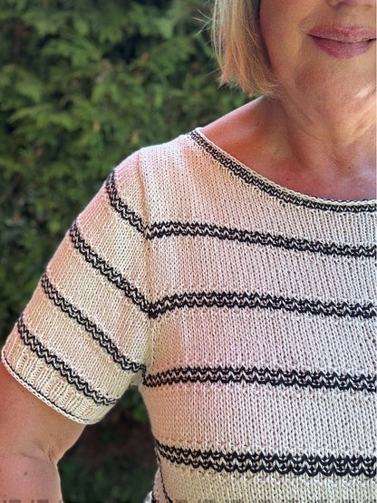 Lotte Tee | maritime stripes made from Line by Sandnes Garn