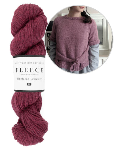 Closca Shirt | with bow detail made of Fleece Bluefaced Leicester DK from West Yorkshire Spinners
