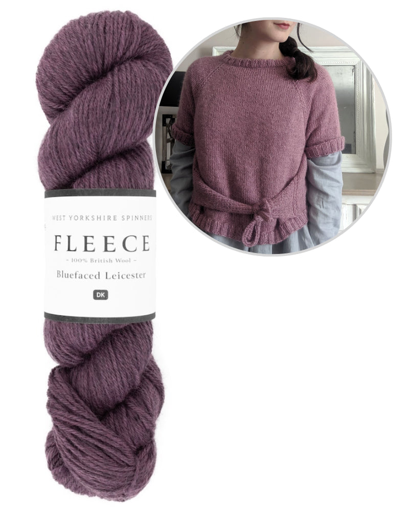 Closca Shirt | with bow detail made of Fleece Bluefaced Leicester DK from West Yorkshire Spinners