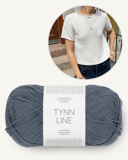 Cloud Tee | traumhaft klassisches Shirt mit Tynn Line von Sandnes Garn