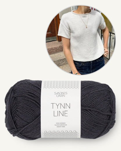 Cloud Tee | traumhaft klassisches Shirt mit Tynn Line von Sandnes Garn
