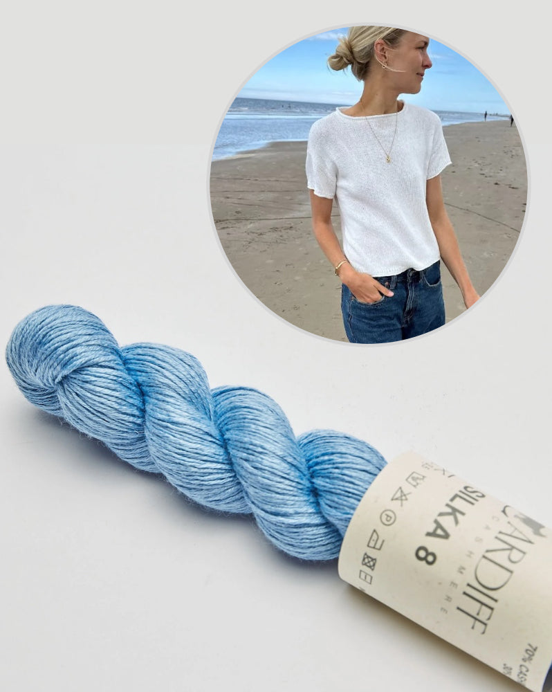 Cloud Tee - Silka Edition | shimmering and super soft from Silka by Cardiff Cashmere