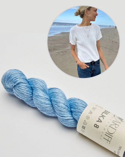 Cloud Tee - Silka Edition | shimmering and super soft from Silka by Cardiff Cashmere