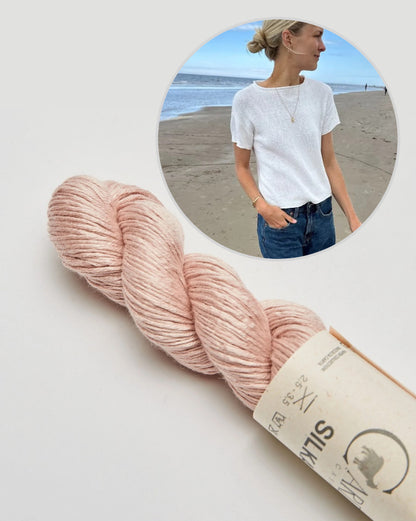 Cloud Tee - Silka Edition | shimmering and super soft from Silka by Cardiff Cashmere