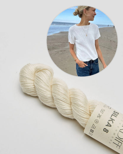 Cloud Tee - Silka Edition | shimmering and super soft from Silka by Cardiff Cashmere