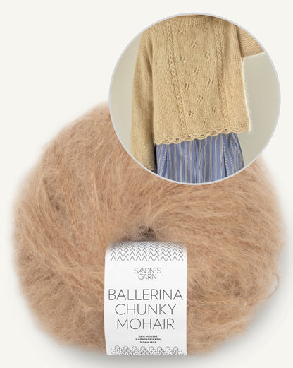 Clover svetr | lehký a hebký z příze Ballerina Chunky Mohair od Sandnes Garn