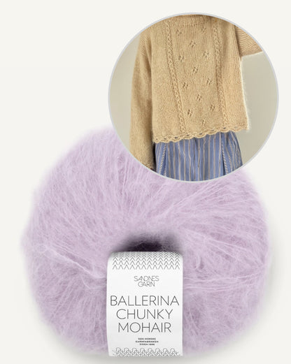 Clover svetr | lehký a hebký z příze Ballerina Chunky Mohair od Sandnes Garn