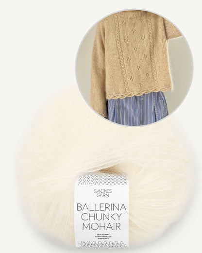 Clover svetr | lehký a hebký z příze Ballerina Chunky Mohair od Sandnes Garn