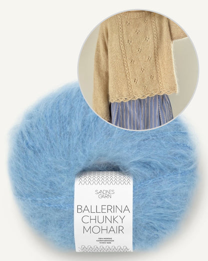 Clover svetr | lehký a hebký z příze Ballerina Chunky Mohair od Sandnes Garn