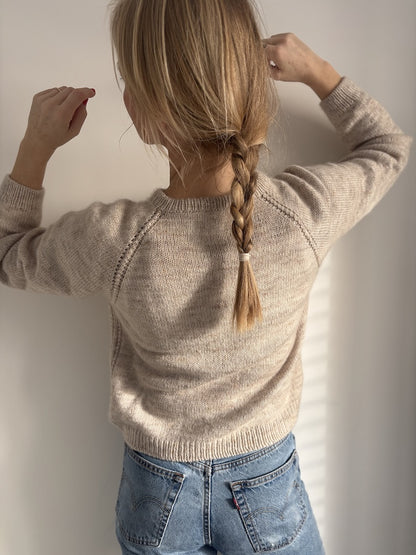 Aldeburgh Sweater | fine cable details made from Merino and Soft Silk Mohair by Knitting for Olive