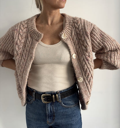 Rosebud Cardigan | fluffig weiches Patentmuster aus My Joy und Kid Seta von Gepard Garn