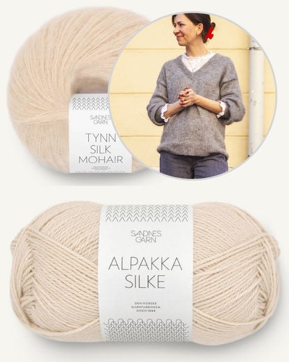 Comfort Zone Sweater | super soft and comfortable made from Alpakka Silke and Tynn Silk Mohair by Sandnes Garn