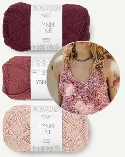 Coral Top | einfach und schnell aus drei Fäden Tynn Line von Sandnes Garn