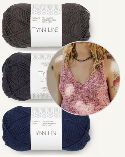 Coral Top | einfach und schnell aus drei Fäden Tynn Line von Sandnes Garn
