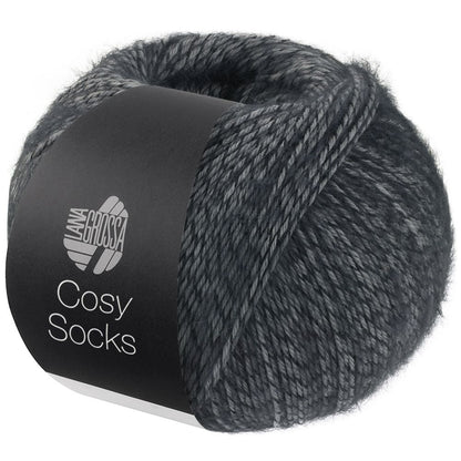 Lana Grossa Cosy Socks Farbe dunkelgrau 007