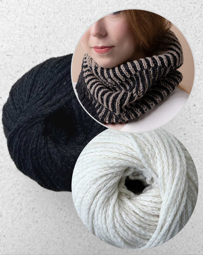 Cowl Desert Shade von Pascuali mit Gratisanleitung aus Camel DK 6