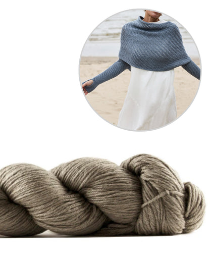 Crossway Wrap | Ärmsjal i Cheeky Merino Joy från Rosy Green Wool