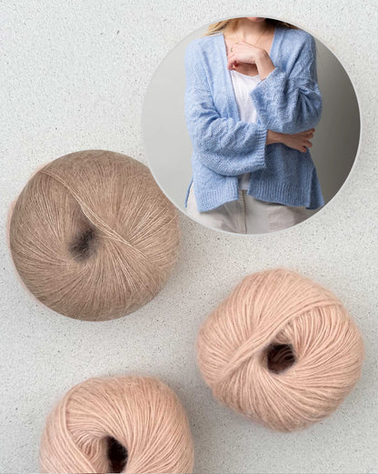 Diamond Breeze Cardigan | Veste délicate avec Suave et Mohair Bliss de Pascuali