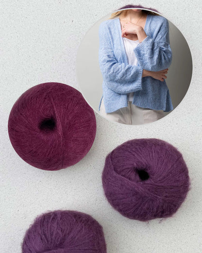 Diamond Breeze Cardigan | Veste délicate avec Suave et Mohair Bliss de Pascuali
