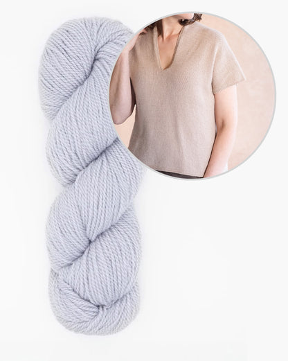 Dima Tee | casual and silky soft, made from Tynd by Woolfolk