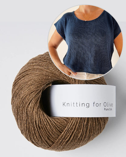 Drop Cut Tee Lite | simple made from Pure Silk by Knitting for Olive